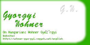 gyorgyi wohner business card